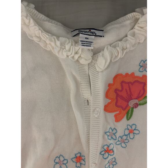 Heartstrings White A Cardigan Fluorescent Skirt With Flowers size 6 - Picture 4 of 7